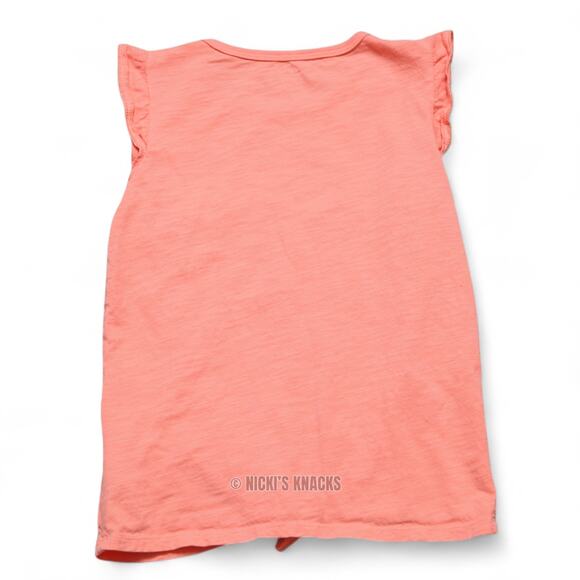 4/$20 - Carters Girls Amazing Sister Knot Front Orange Peach Tank Top Size 8 - Picture 4 of 7